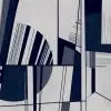 Trendyol lacivert ve mavi kübik geometrik duvar posteri bursa ve Hepsiburada modern soyut çizgili duvar kağıdı modelleri bursa