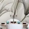 Trendyol modern illüzyon şeffaf zambak çiçekli duvar posteri bursa ve Hepsiburada minimalist füme botanik duvar kağıdı modelleri