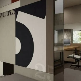 Trendyol kiremit ve gri yazılı geometrik duvar posteri bursa ve Hepsiburada modern tipografik tasarım duvar kağıdı modelleri bursa
