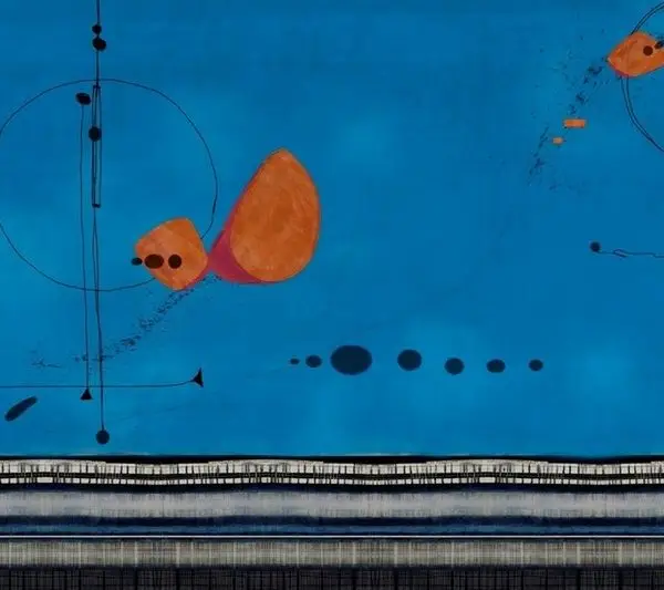 Trendyol turuncu ve mavi soyut desenli duvar posteri bursa ve Hepsiburada modern boya akıntılı duvar kağıdı modelleri bursa