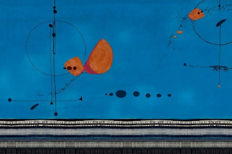 Trendyol turuncu ve mavi soyut desenli duvar posteri bursa ve Hepsiburada modern boya akıntılı duvar kağıdı modelleri bursa