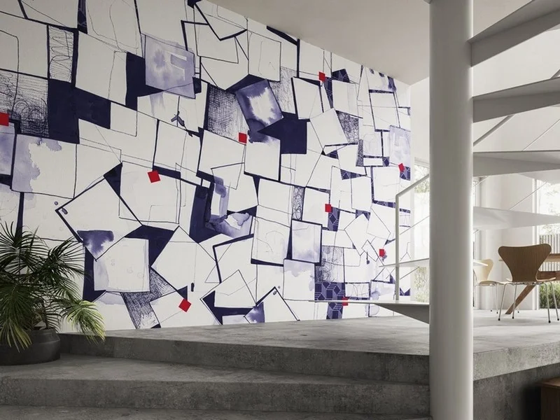 Geometrik modern temalı duvar kağıdı-geomt-277 - Görsel 2