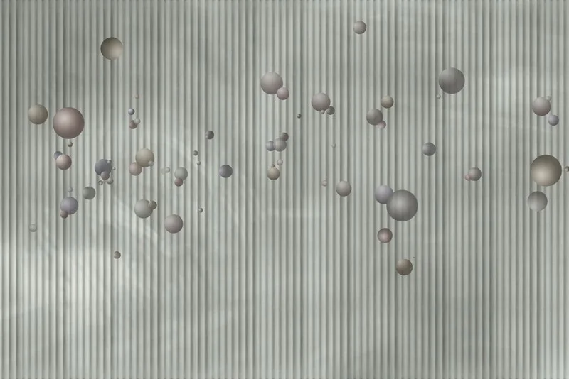 Trendyol gümüş gri 3d küre desenli dikey çizgili duvar posteri bursa ve Hepsiburada modern üç boyutlu toplar duvar kağıdı modelleri bursa