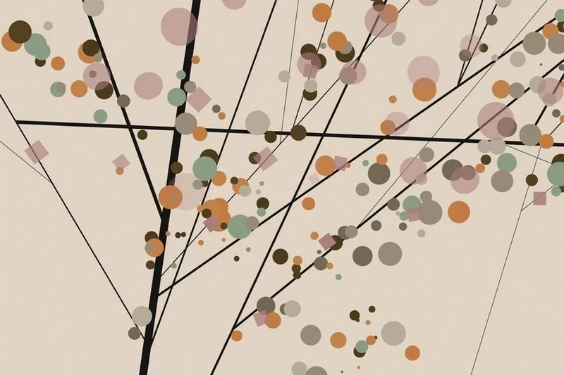 Trendyol soyut ağaç dallı renkli noktalı duvar posteri bursa ve Hepsiburada modern geometrik daireli duvar kağıdı modelleri bursa