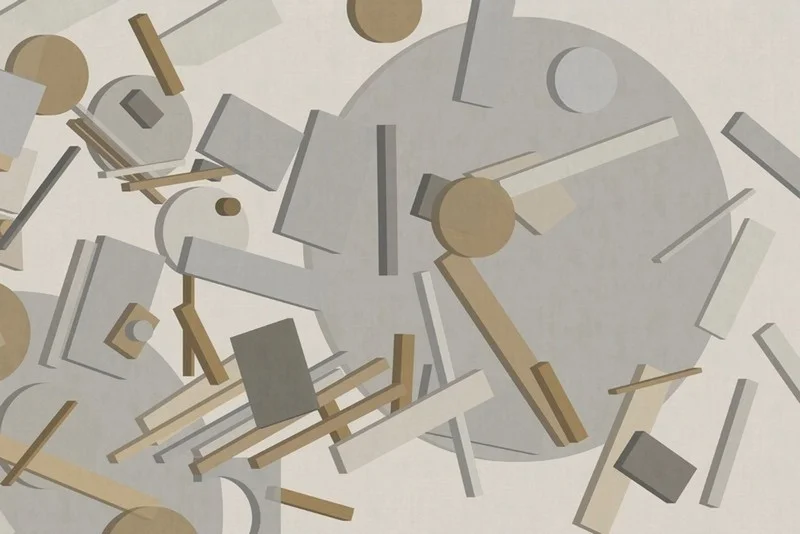 Trendyol 3D derinlikli geometrik formlu duvar posteri bursa ve Hepsiburada modern soyut mimari parçalı duvar kağıdı modelleri bursa