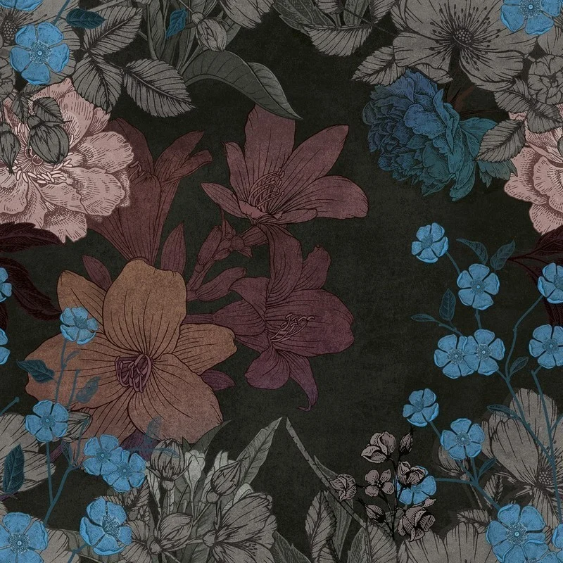 Çiçek Desenli Duvar Kağıdı-ckd-154 - Görsel 2