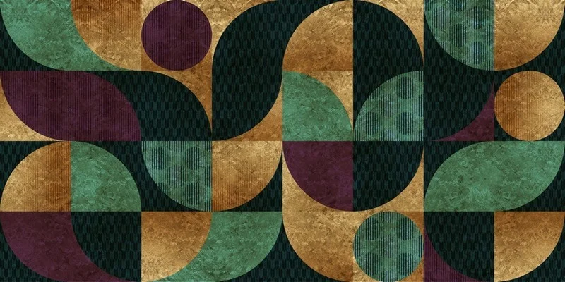 Geometrik modern temalı duvar kağıdı-geomt-205