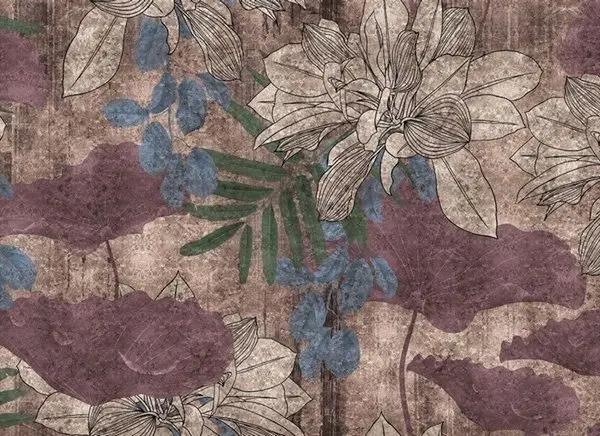 Çiçek Desenli Duvar Kağıdı-ckd-208