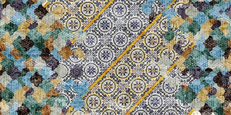 Geometrik modern temalı duvar kağıdı-geomt-206