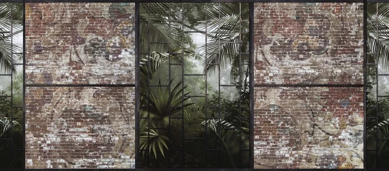 Trendyol eskitme tuğla duvar üstü tropikal palmiye duvar posteri bursa ve Hepsiburada kiremit tonu tuğla dokulu duvar kağıdı modelleri bursa