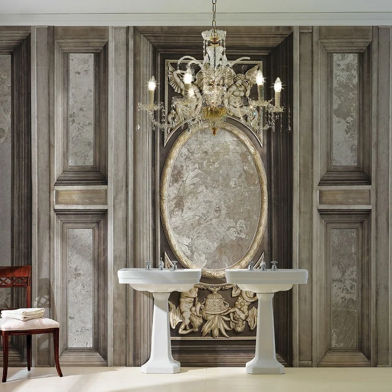 asalet madalyonu heykel kabartmali ve mimari panelli 3d duvar kagidi