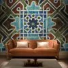 Trendyol turkuaz Selçuklu yıldızı duvar posteri bursa ve Hepsiburada modern geometrik düğüm desenli duvar kağıdı modelleri bursa