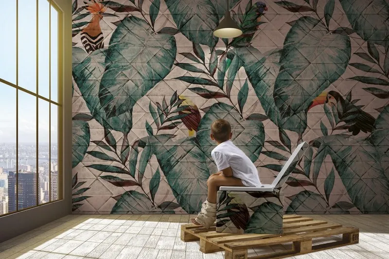 Yaprak Desenler duvar kağıdı-yprk-319 - Görsel 2