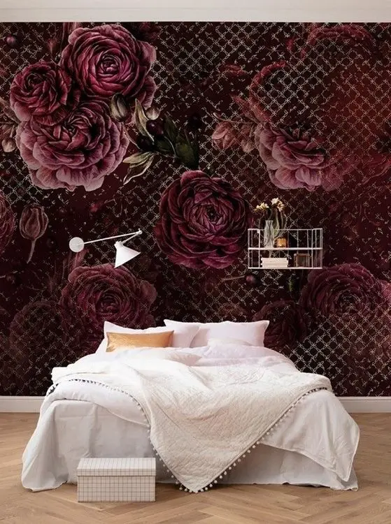 Çiçek Desenli Duvar Kağıdı-ckd-178