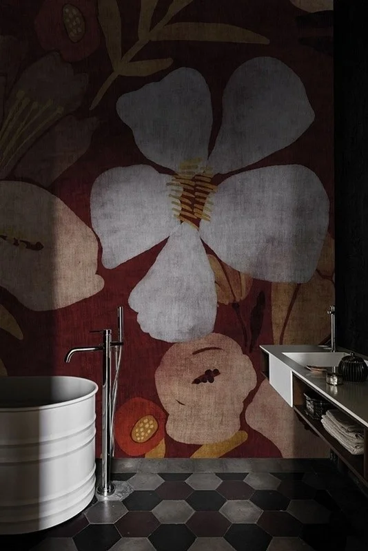 Çiçek Desenli Duvar Kağıdı-ckd-179