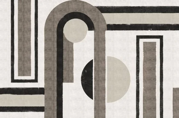 Geometrik modern temalı duvar kağıdı-geomt-262