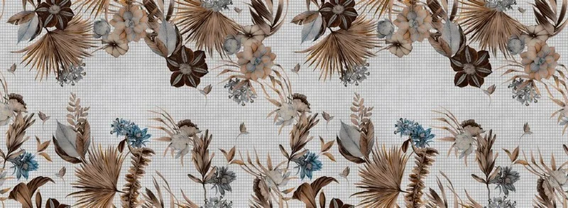 Çiçek Desenli Duvar Kağıdı-ckd-218