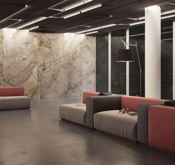 Kuvars dokulu bal sarısı damarlı lüks mermer 3d dijital baskı duvar kağıdı