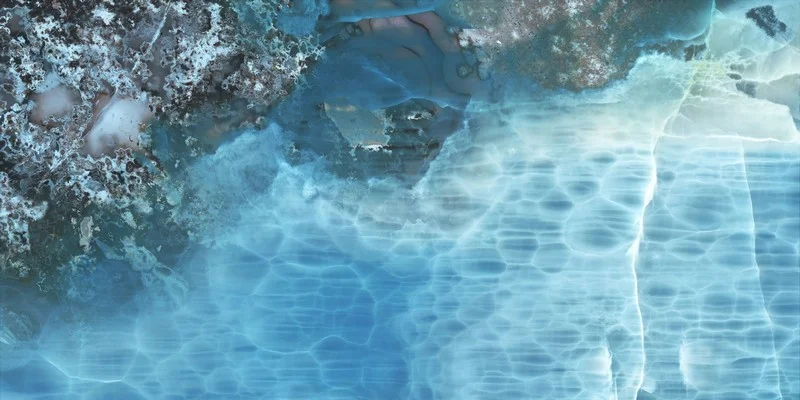 okyanus mavisi kristal oniks luks 3d duvar kagidi