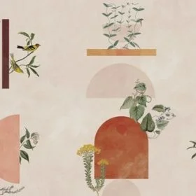 Geometrik modern temalı duvar kağıdı-geomt-265