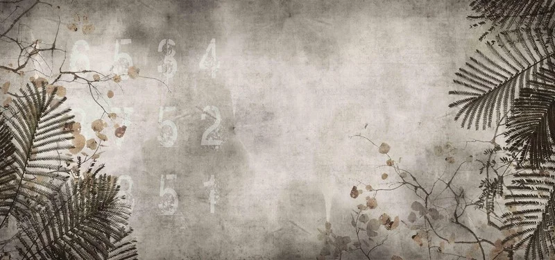 Trendyol beton görünümlü rakamlı ve akasya yaprağı desenli duvar posteri bursa ve Hepsiburada vintage endüstriyel stil duvar kağıdı modelleri