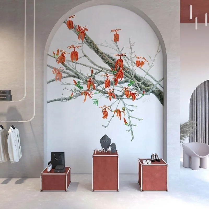 Çiçek Desenli Duvar Kağıdı-ckd-197 - Görsel 2