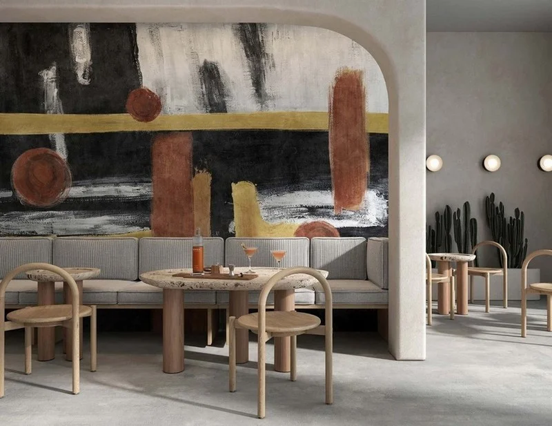 Geometrik modern temalı duvar kağıdı-geomt-299 - Görsel 2