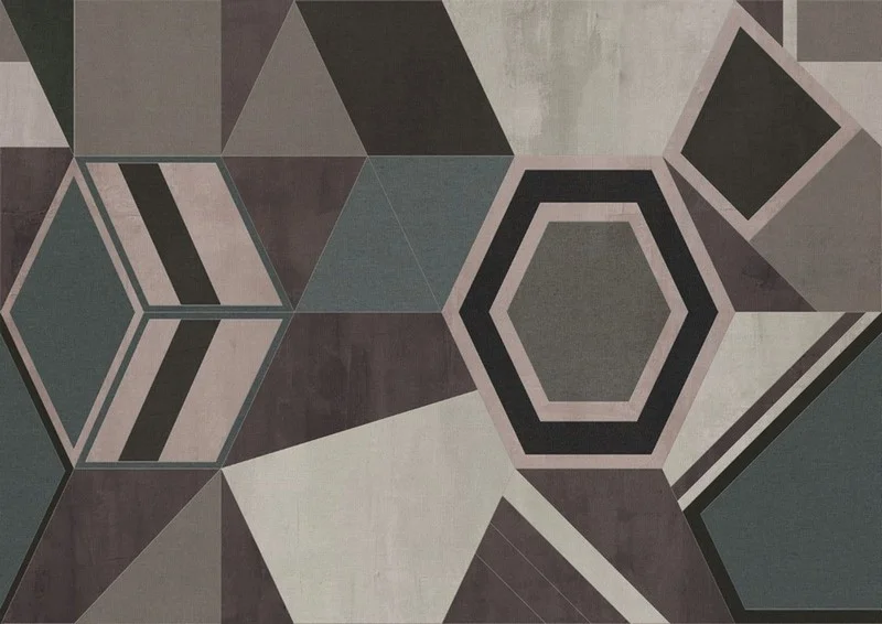 Geometrik modern temalı duvar kağıdı-geomt-270