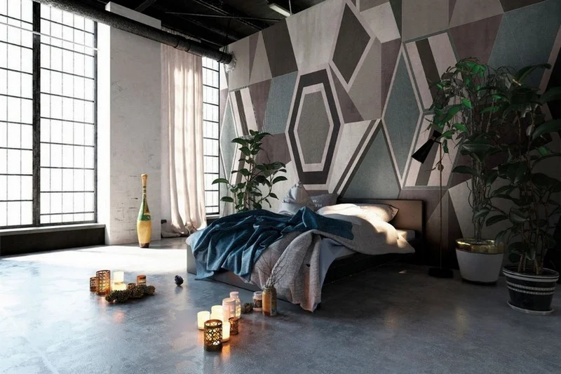 Geometrik modern temalı duvar kağıdı-geomt-270 - Görsel 2