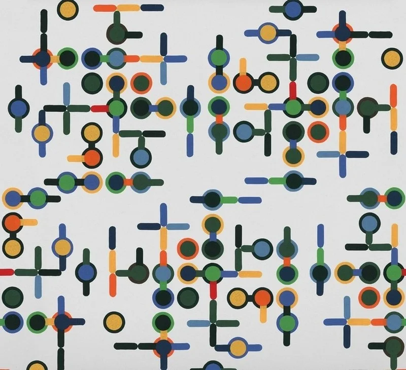 Geometrik modern temalı duvar kağıdı-geomt-331
