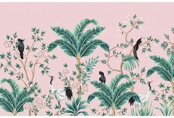 Pembe zeminde muz ağaçları ve beyaz turna kuşları duvar kağıdı, Pudra pembe tropikal orman desenli duvar kağıdı modelleri, Özel ölçü dikişsiz tekstil tabanlı duvar kaplama satın al, Salon dekorasyonu için pembe ve yeşil yaprak desenli duvar kağıdı fiyatları, Japon turnası ve siyah egzotik kuşlu duvar dekoru, Silinebilir yüksek kaliteli dijital baskı pembe duvar kağıdı, Online duvar kağıdı siparişi modern tropikal modeller ücretsiz kargo, Kumaş dokulu estetik muz yaprağı desenli duvar kağıdı baskı merkezi, Şık ve renkli ev dekorasyonu için resimli duvar kağıdı çözümleri, Genç odası için dekoratif pembe kuşlu duvar kağıdı, Kokusuz sağlıklı su bazlı mürekkep duvar kağıdı üretimi İstanbul, Yılmaz Home Collection egzotik seri pembe duvar dekoru.
