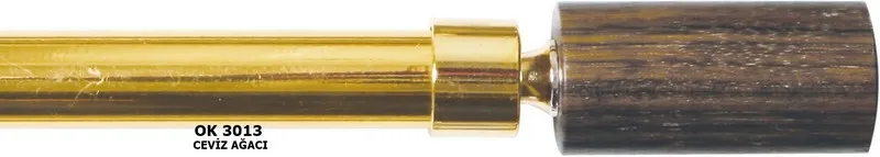 okinoks-3013-ceviz-agaci-desenli-rustik-perde-askisi-25mm-aluminyum-set