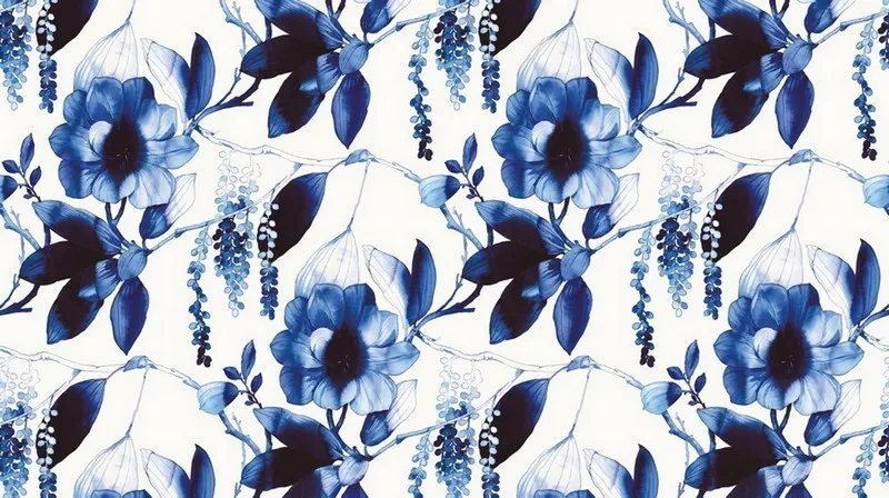 Çiçek Desenli Duvar Kağıdı-ckd-406 - Görsel 2