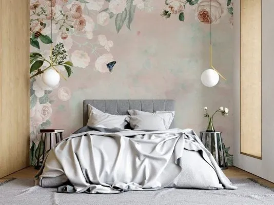 Çiçek Desenli Duvar Kağıdı-ckd-409