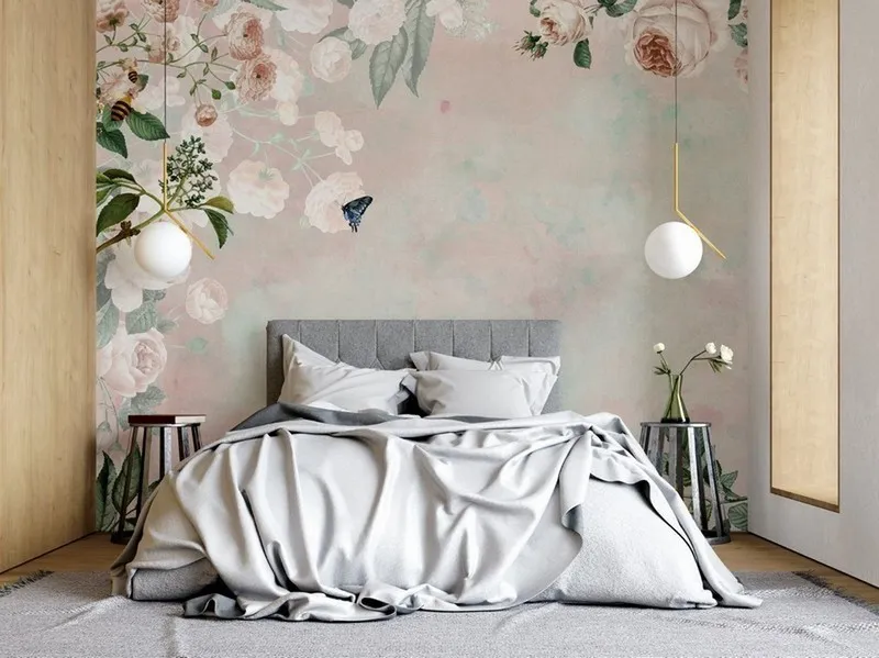 Çiçek Desenli Duvar Kağıdı-ckd-409