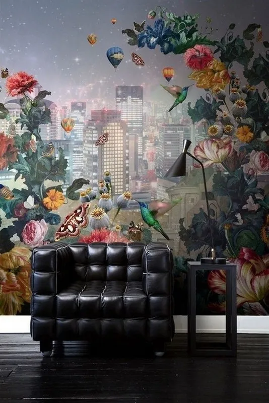 Çiçek Desenli Duvar Kağıdı-ckd-382