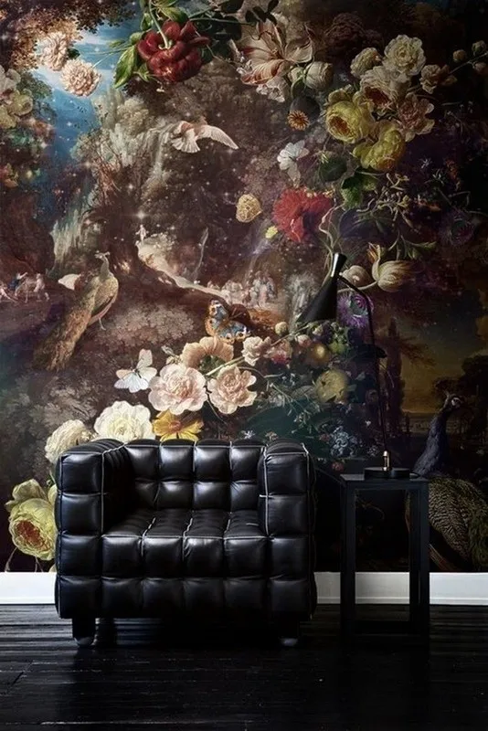 Çiçek Desenli Duvar Kağıdı-ckd-384