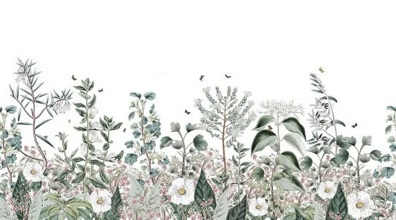 Çiçek Desenli Duvar Kağıdı-ckd-379 - Görsel 2