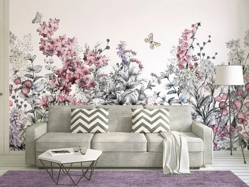 Çiçek Desenli Duvar Kağıdı-ckd-380
