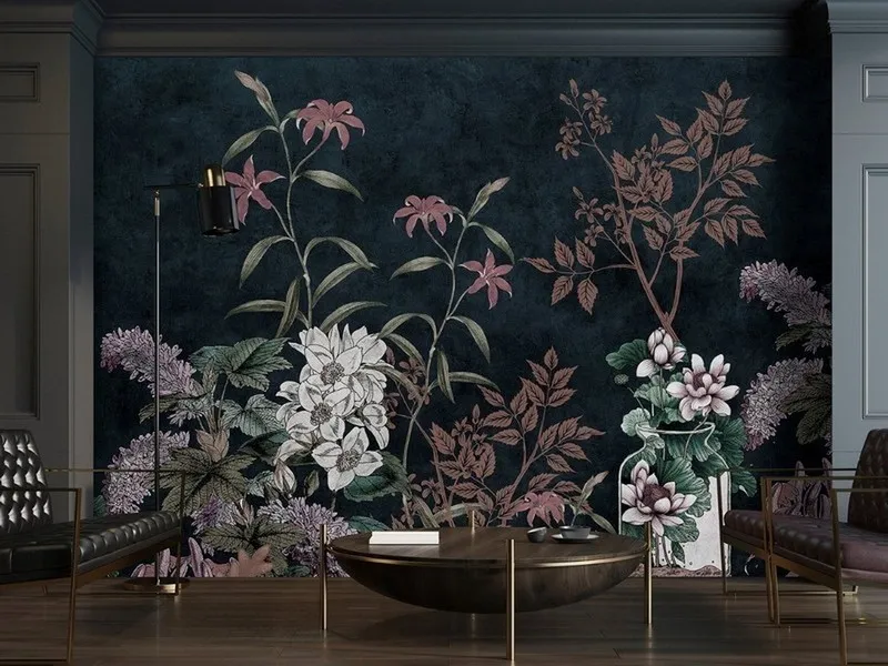 Çiçek Desenli Duvar Kağıdı-ckd-243