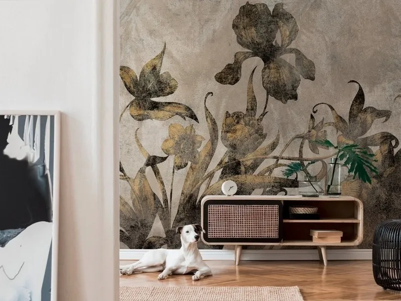 Çiçek Desenli Duvar Kağıdı-ckd-329