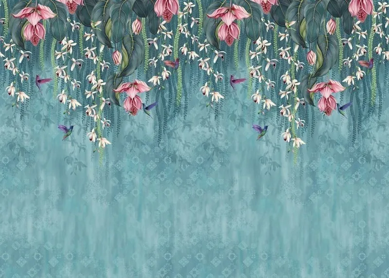 Çiçek Desenli Duvar Kağıdı-ckd-454