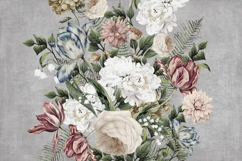 Çiçek Desenli Duvar Kağıdı-ckd-446