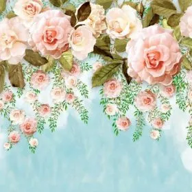 Çiçek Desenli Duvar Kağıdı-ckd-418