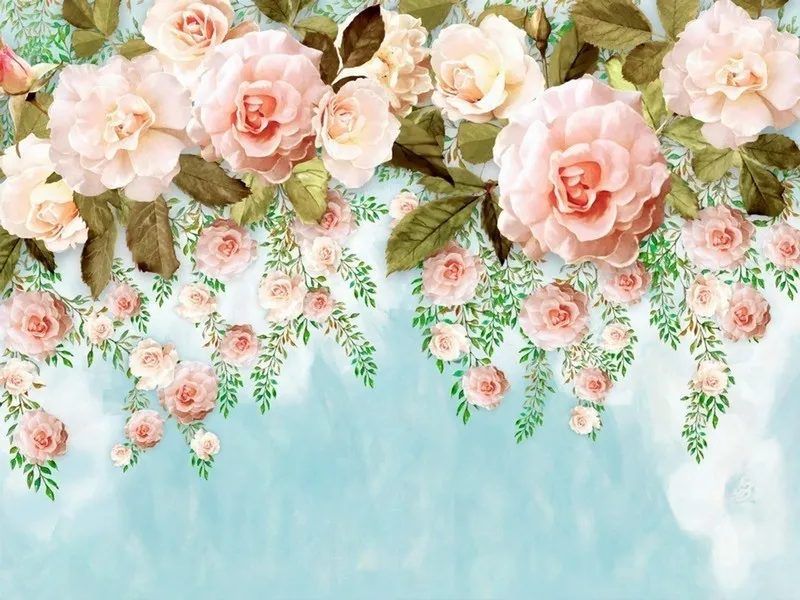 Çiçek Desenli Duvar Kağıdı-ckd-418