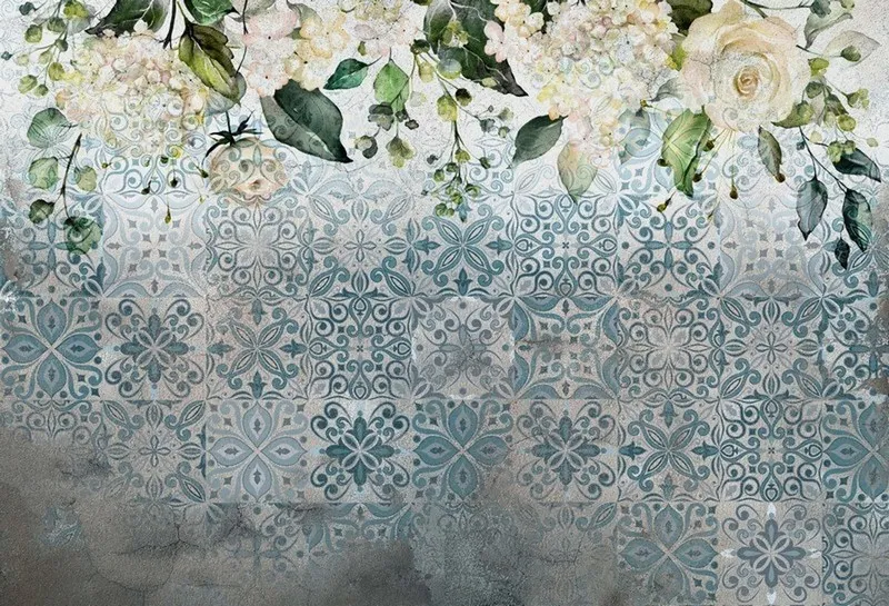 Çiçek Desenli Duvar Kağıdı-ckd-462