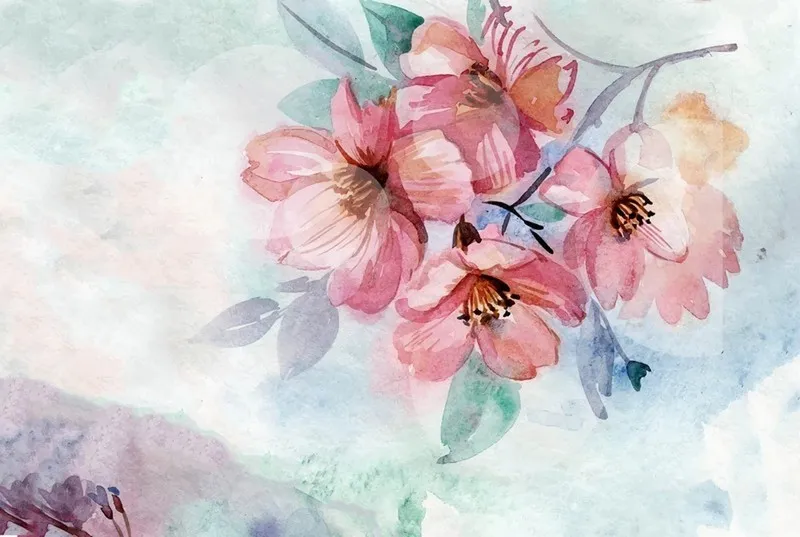 Çiçek Desenli Duvar Kağıdı-ckd-422