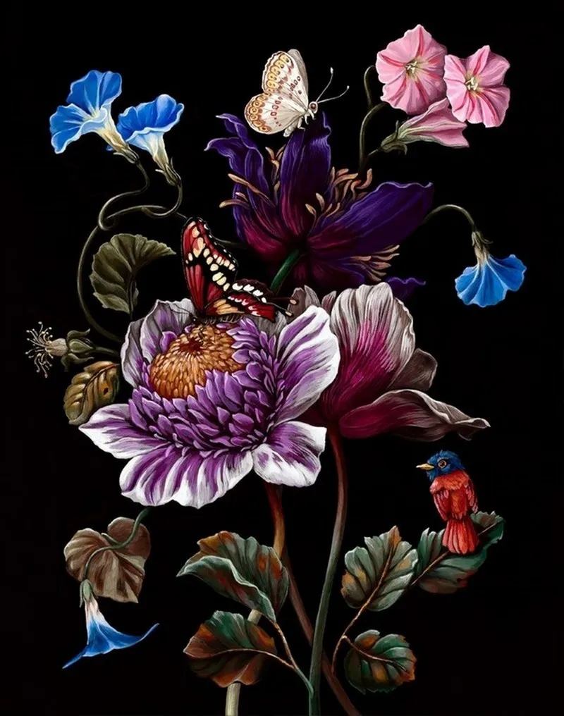 Çiçek Desenli Duvar Kağıdı-ckd-428