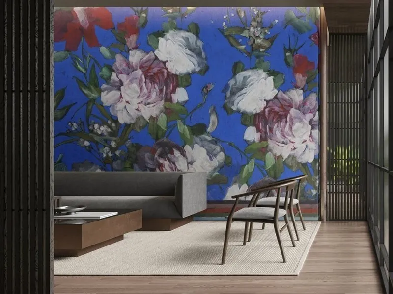 Çiçek Desenli Duvar Kağıdı-ckd-317