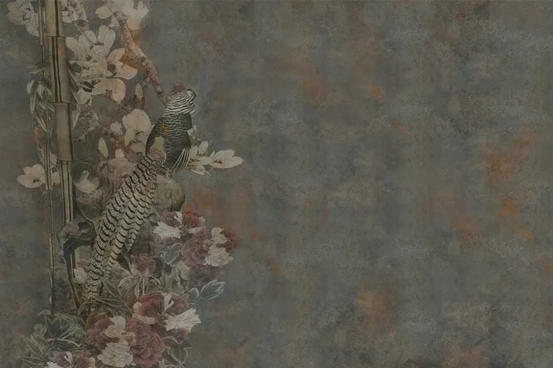 Çiçek Desenli Duvar Kağıdı-ckd-430 - Görsel 2